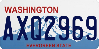 WA license plate AXQ2969