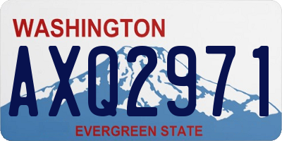 WA license plate AXQ2971