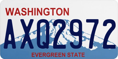 WA license plate AXQ2972