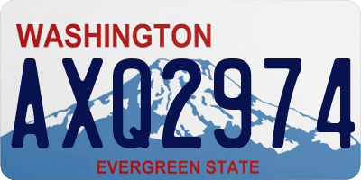 WA license plate AXQ2974