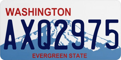 WA license plate AXQ2975