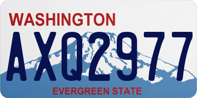 WA license plate AXQ2977