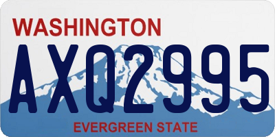 WA license plate AXQ2995