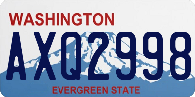 WA license plate AXQ2998