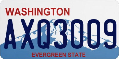 WA license plate AXQ3009