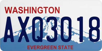 WA license plate AXQ3018