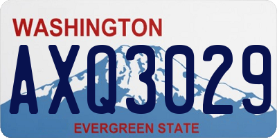 WA license plate AXQ3029