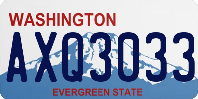 WA license plate AXQ3033