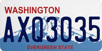 WA license plate AXQ3035