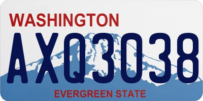 WA license plate AXQ3038