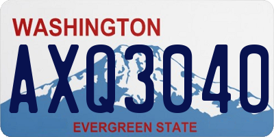 WA license plate AXQ3040