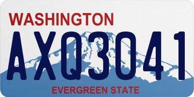 WA license plate AXQ3041