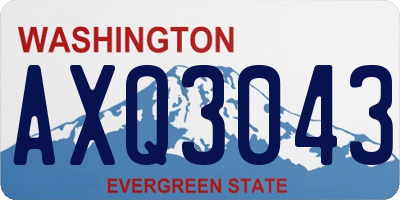 WA license plate AXQ3043