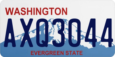 WA license plate AXQ3044