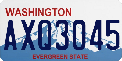 WA license plate AXQ3045