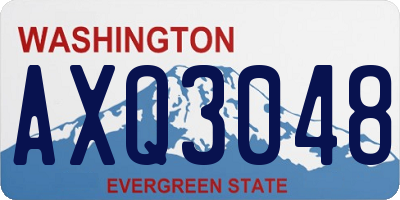 WA license plate AXQ3048