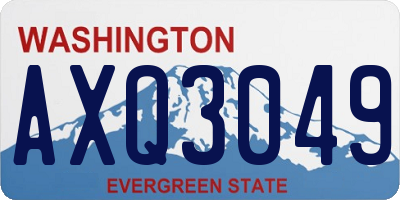 WA license plate AXQ3049