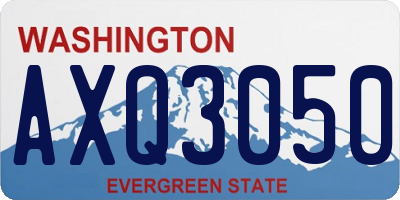WA license plate AXQ3050