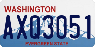 WA license plate AXQ3051