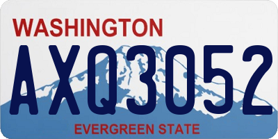 WA license plate AXQ3052