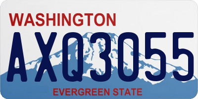 WA license plate AXQ3055