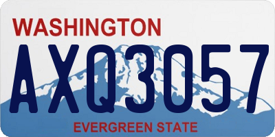 WA license plate AXQ3057