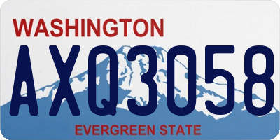 WA license plate AXQ3058