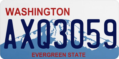 WA license plate AXQ3059