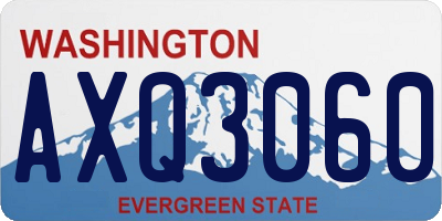 WA license plate AXQ3060