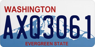 WA license plate AXQ3061