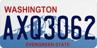 WA license plate AXQ3062