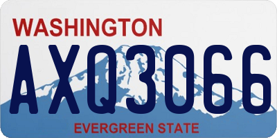 WA license plate AXQ3066
