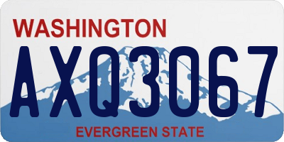 WA license plate AXQ3067