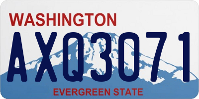 WA license plate AXQ3071