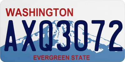 WA license plate AXQ3072