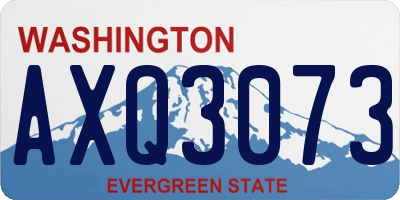 WA license plate AXQ3073