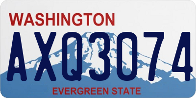 WA license plate AXQ3074