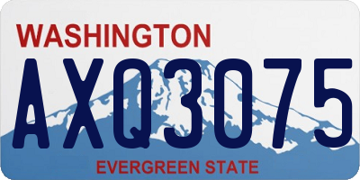 WA license plate AXQ3075