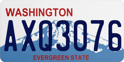WA license plate AXQ3076