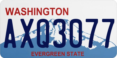 WA license plate AXQ3077