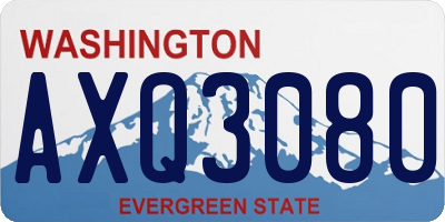 WA license plate AXQ3080