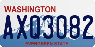 WA license plate AXQ3082
