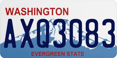 WA license plate AXQ3083