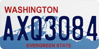 WA license plate AXQ3084