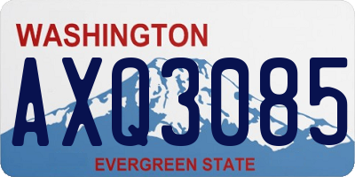WA license plate AXQ3085