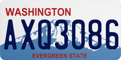 WA license plate AXQ3086