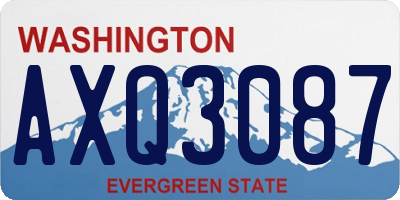 WA license plate AXQ3087