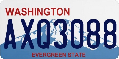 WA license plate AXQ3088