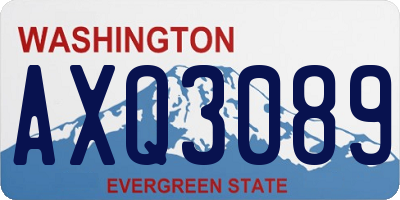 WA license plate AXQ3089