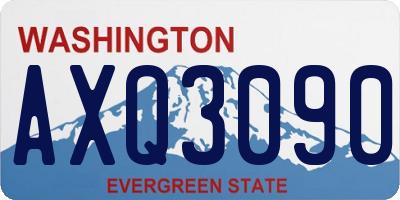 WA license plate AXQ3090